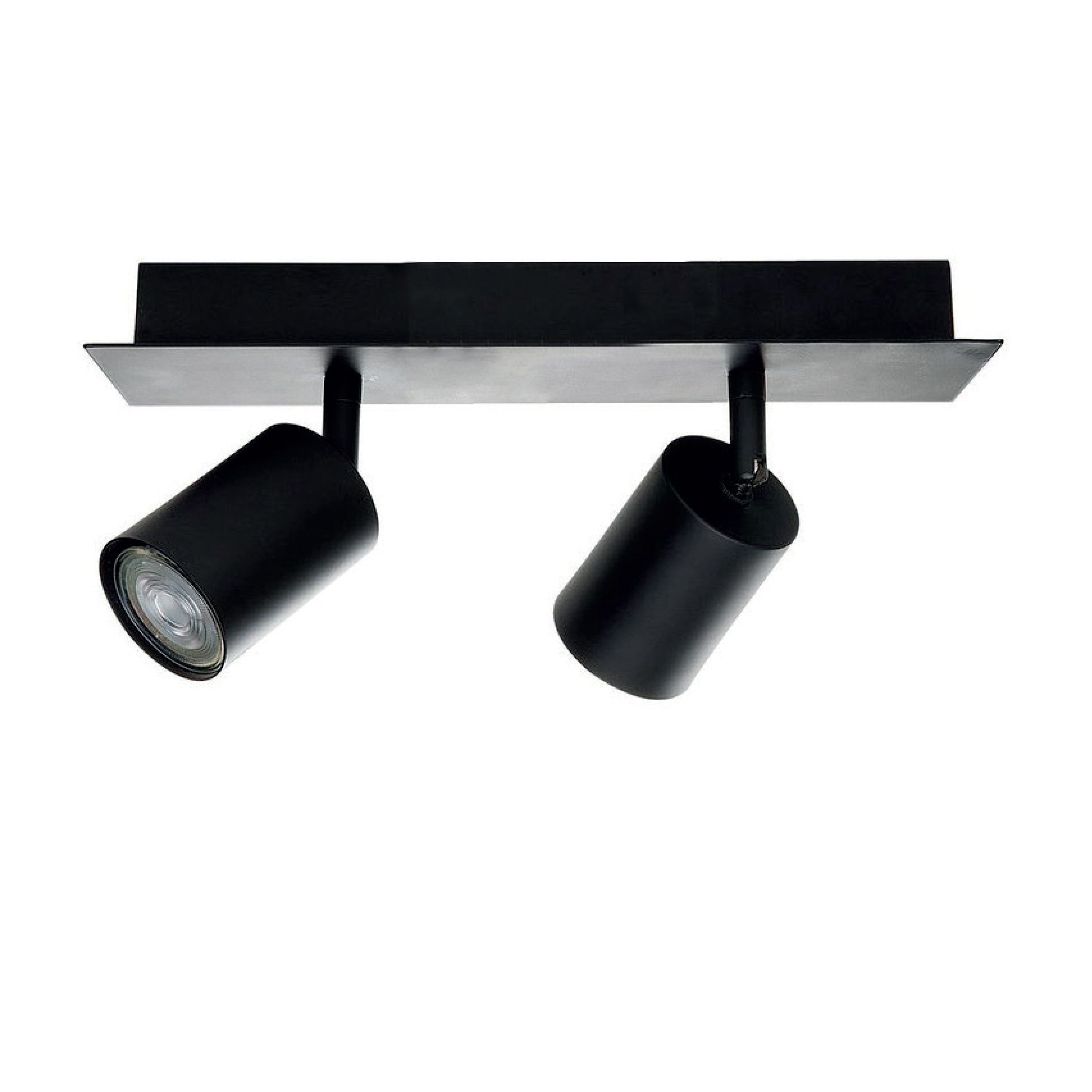 BARRA 2 SPOT FORM GU10 18X10XH15CM NERA