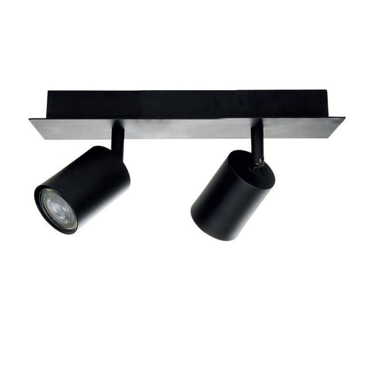 BARRA 2 SPOT FORM GU10 18X10XH15CM NERA