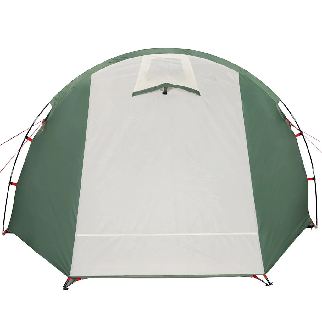 Tenda da Campeggio a Tunnel per 4 Persone Verde Impermeabile 94397