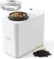 3 L Compostiera da Cucina, Bidone per Rifiuti Organici con Timer, Filtro e Finestra Visibile, Compostiera Elettrica, Asciugatura, Macinatura, Raffreddamento