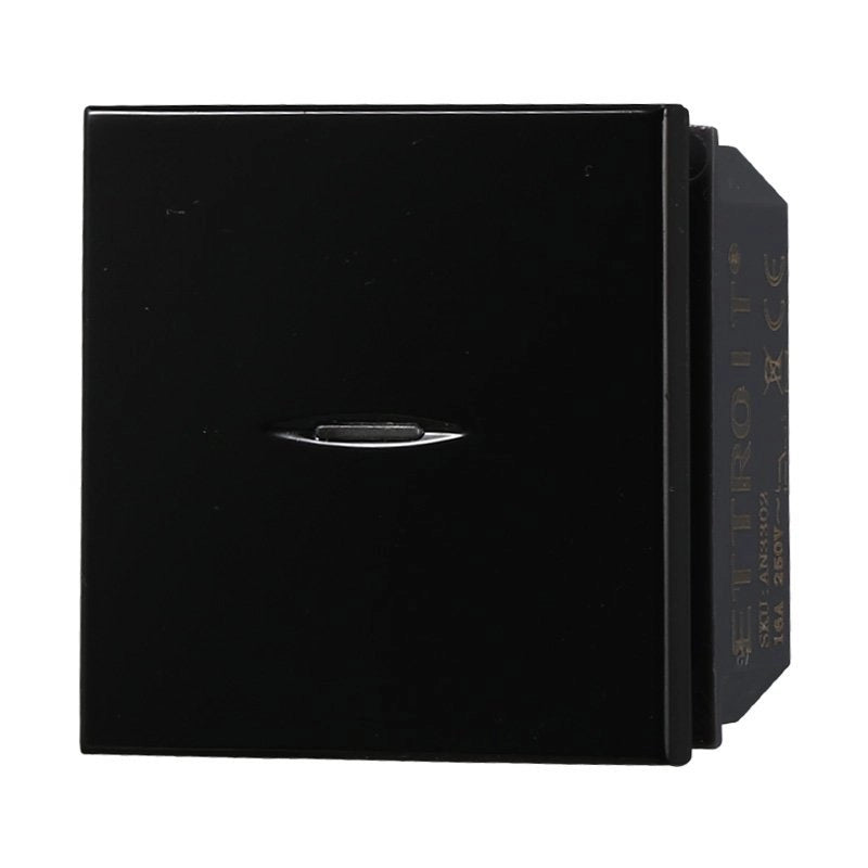 Deviatore Assiale 2M 2P 16A Colore Nero Compatibile Con Bticino Axolute