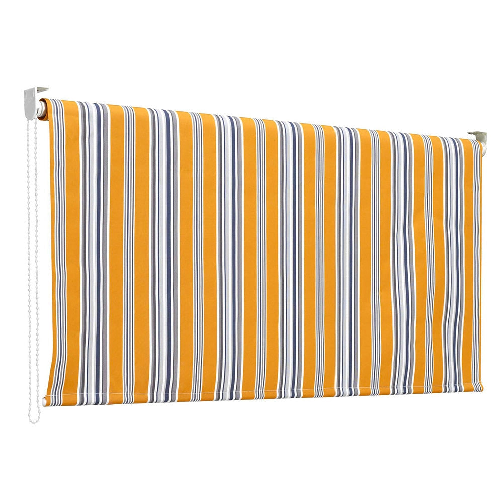 Tenda da Sole a Caduta 250x150 cm Tessuto in Poliestere Riga Gialla