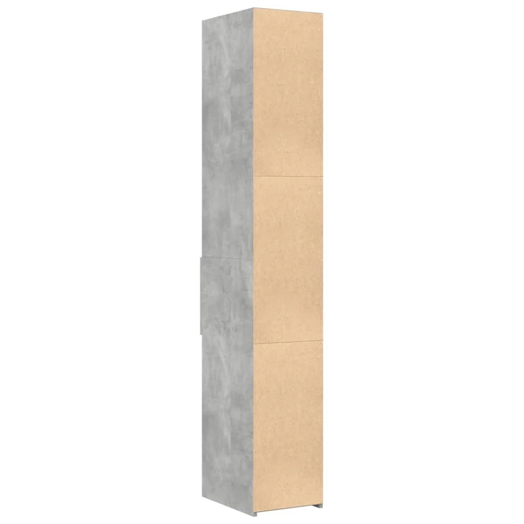 Buffet credenza cassettiera mobiletto mobile contenitore organizer cucina soggiorno salotto alto 30 x 42,5 x 185 cm legno ingegnerizzato grigio 02_0034237