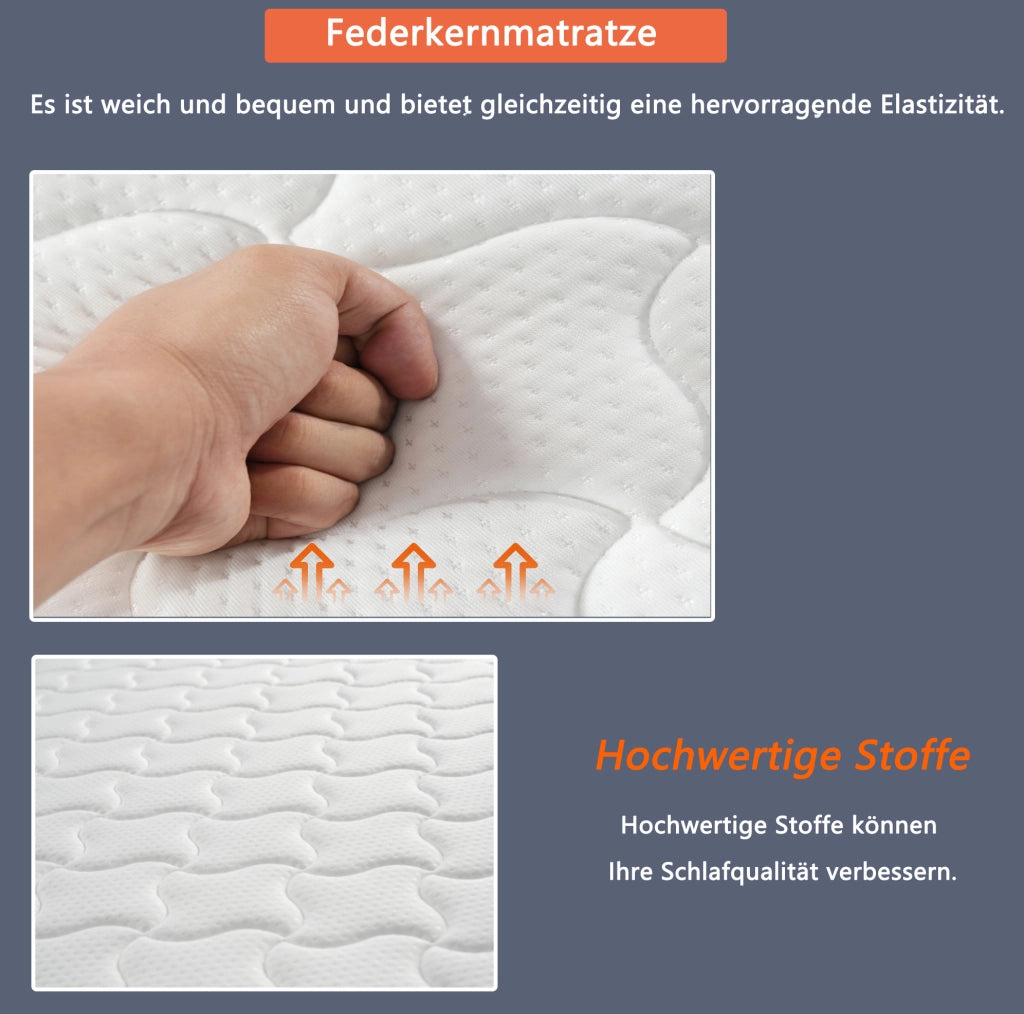 Divano letto estraibile 90/180x190 cm con LED e USB