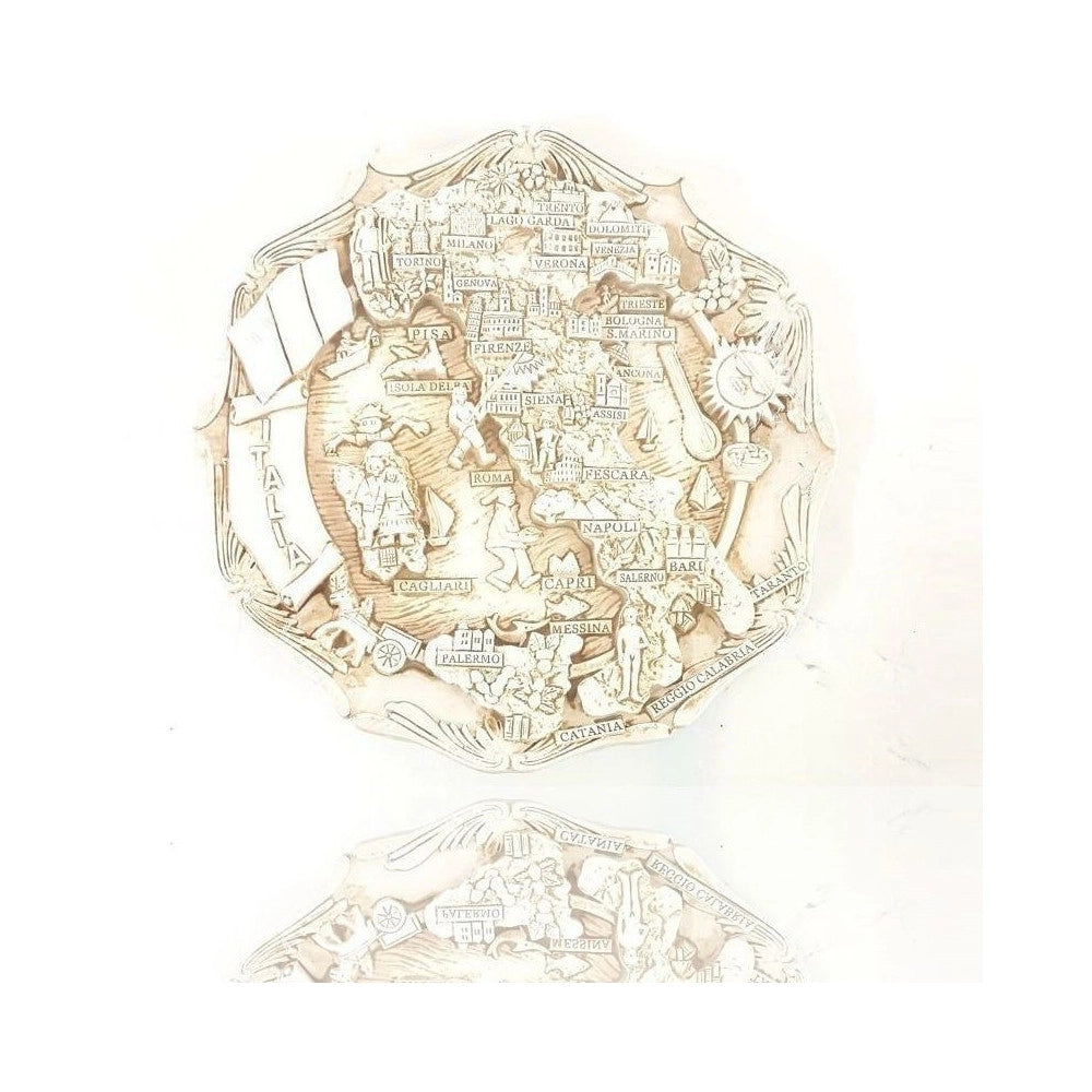 Trade Shop - Quadretto Decorativo Con Base Souvenir Italia 3d Monumenti Città 18cm -