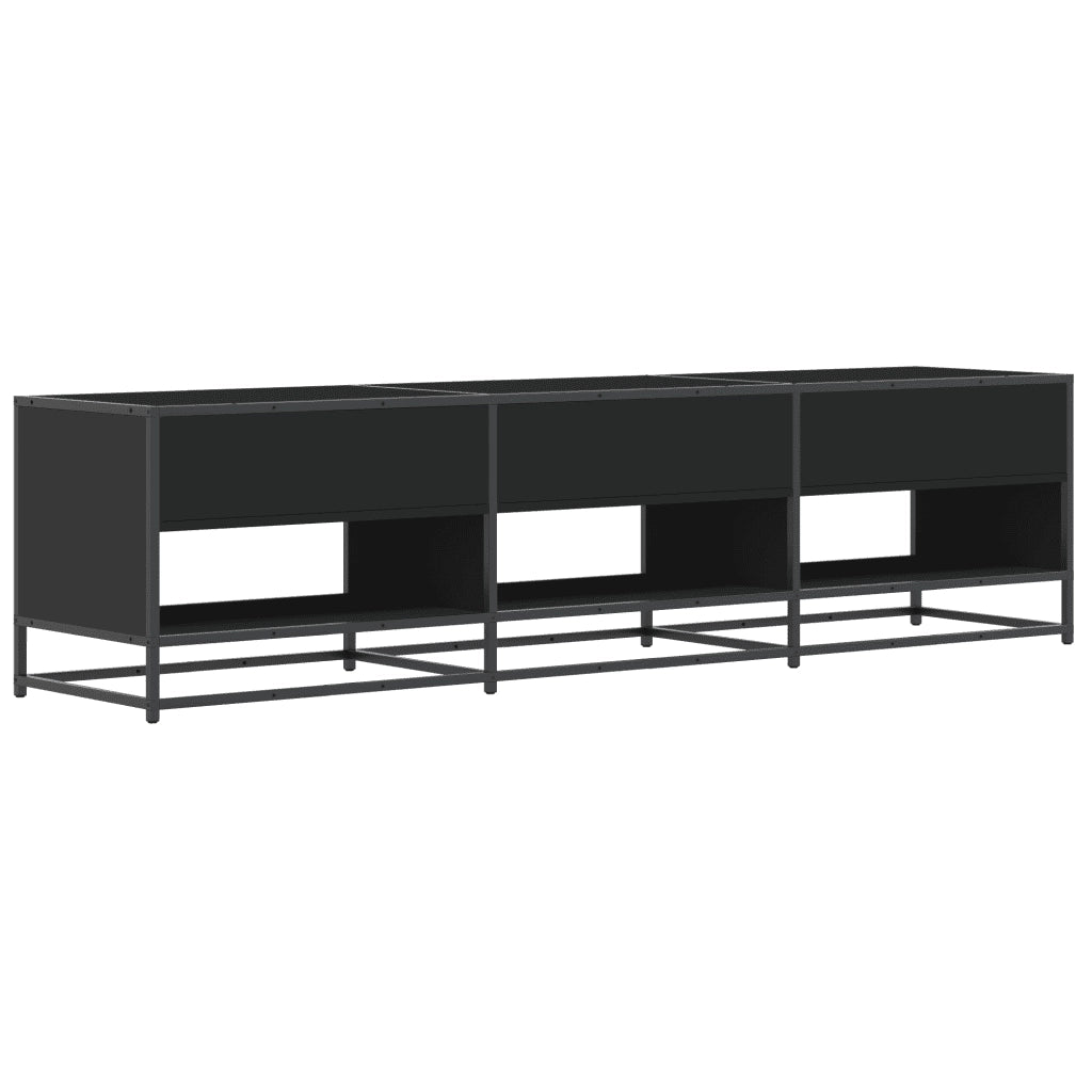 Mobile Porta TV-Mobile per TV-Credenza TV Nero 180x40x46 cm in Legno Multistrato
