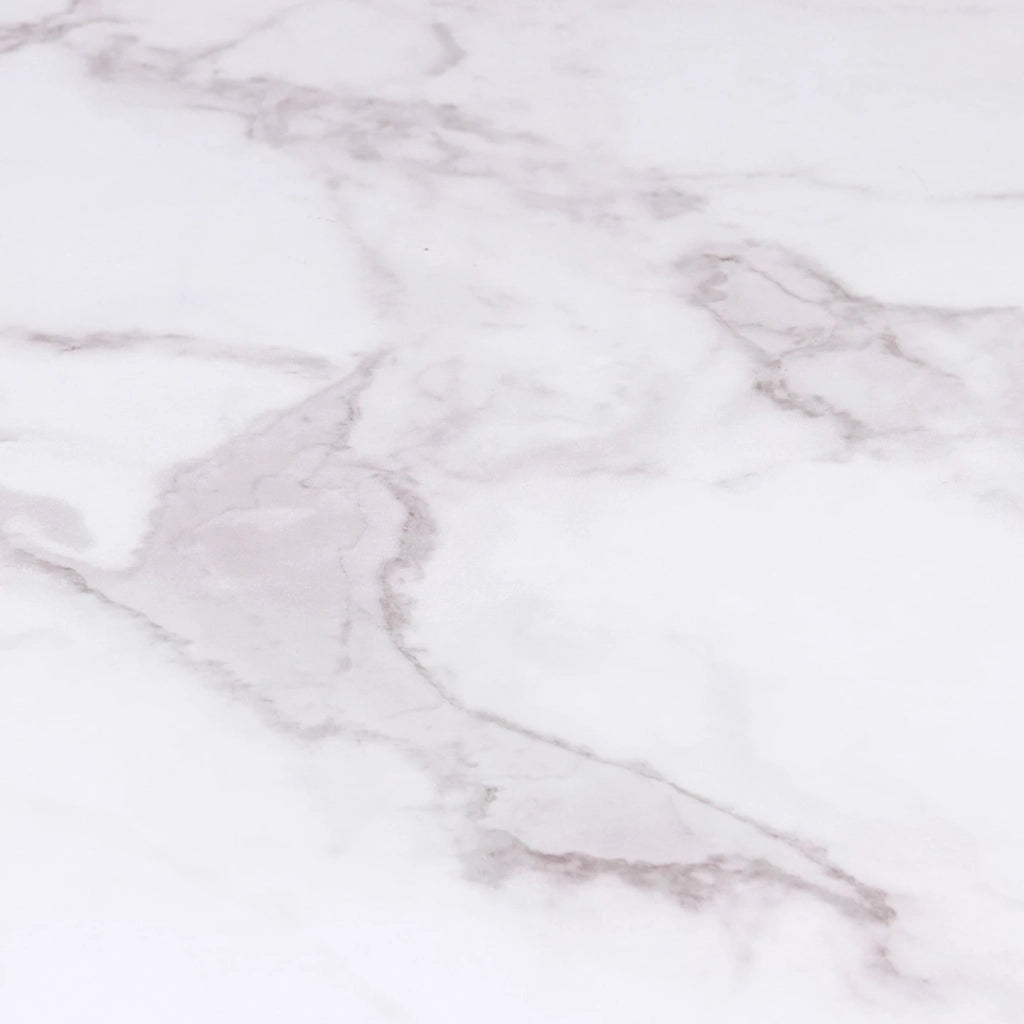 IDMarket - Consolle doppia effetto marmo e legno nero, base in metallo ALASKA