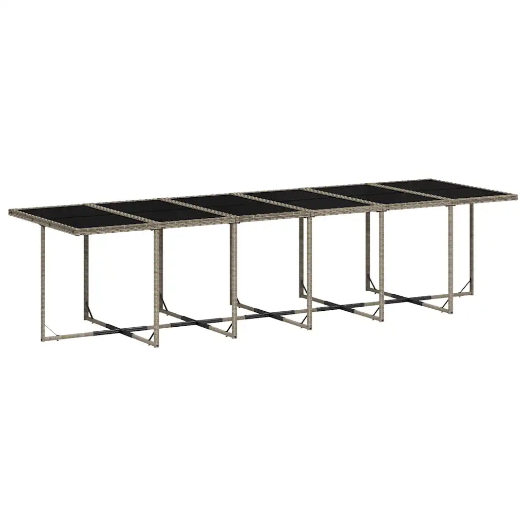 Set da pranzo da giardino da 17 pz con Cuscini in Polyrattan Grigio 3277776
