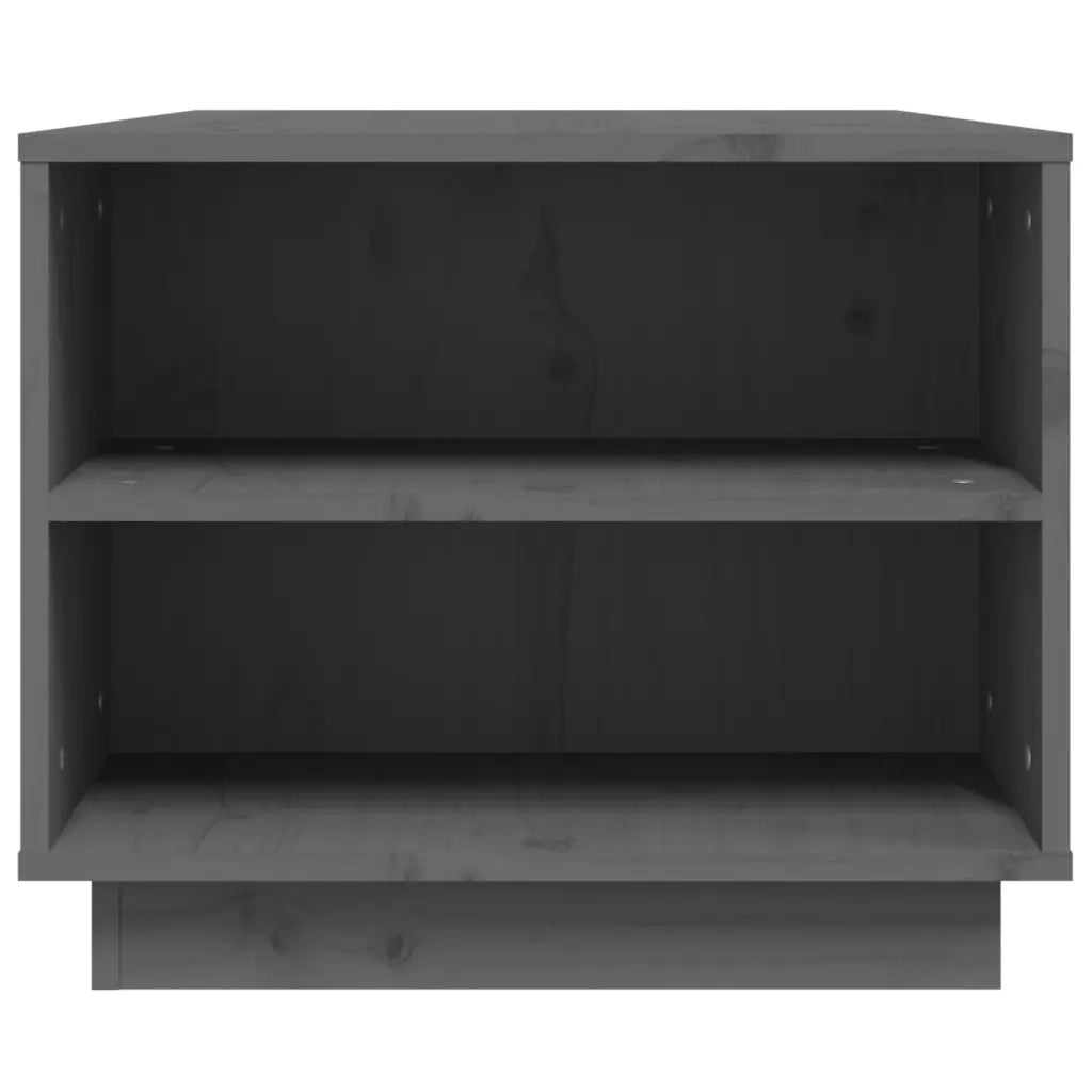 Tavolino da Salotto Grigio 90x49x40,5 cm Legno Massello di Pino 814401