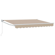 Tenda da Sole | Tenda retrattile Beige 3,5 x 2 m 100% Poliestere e Alluminio