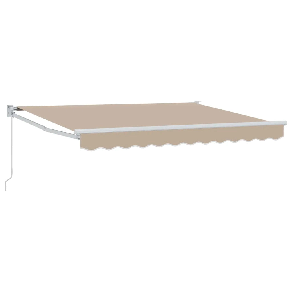 Tenda da Sole | Tenda retrattile Beige 3,5 x 2 m 100% Poliestere e Alluminio