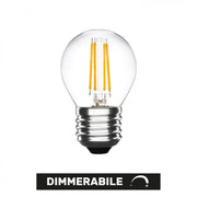 Alca power g45 5w 220v 500lm 2700k e27 lampada mini sfera a filamento dimmerabile a led