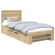 Letto singolo | Letto per adulti | Struttura del letto Rovere Sonoma 80 x 200 cm Legno multistrato