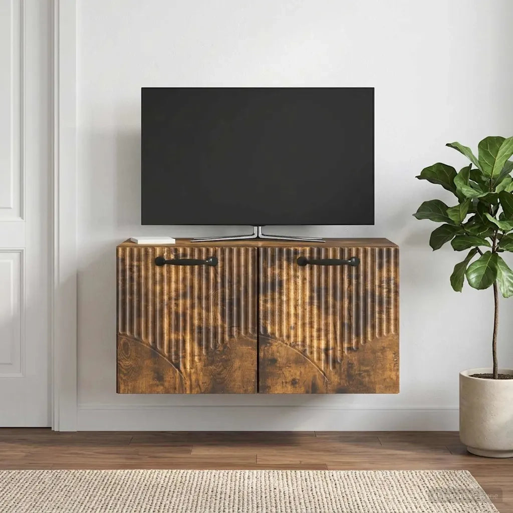 Mobile Porta TV da Muro Rovere Fumo 59,5 x 31 x 30 cm 899050