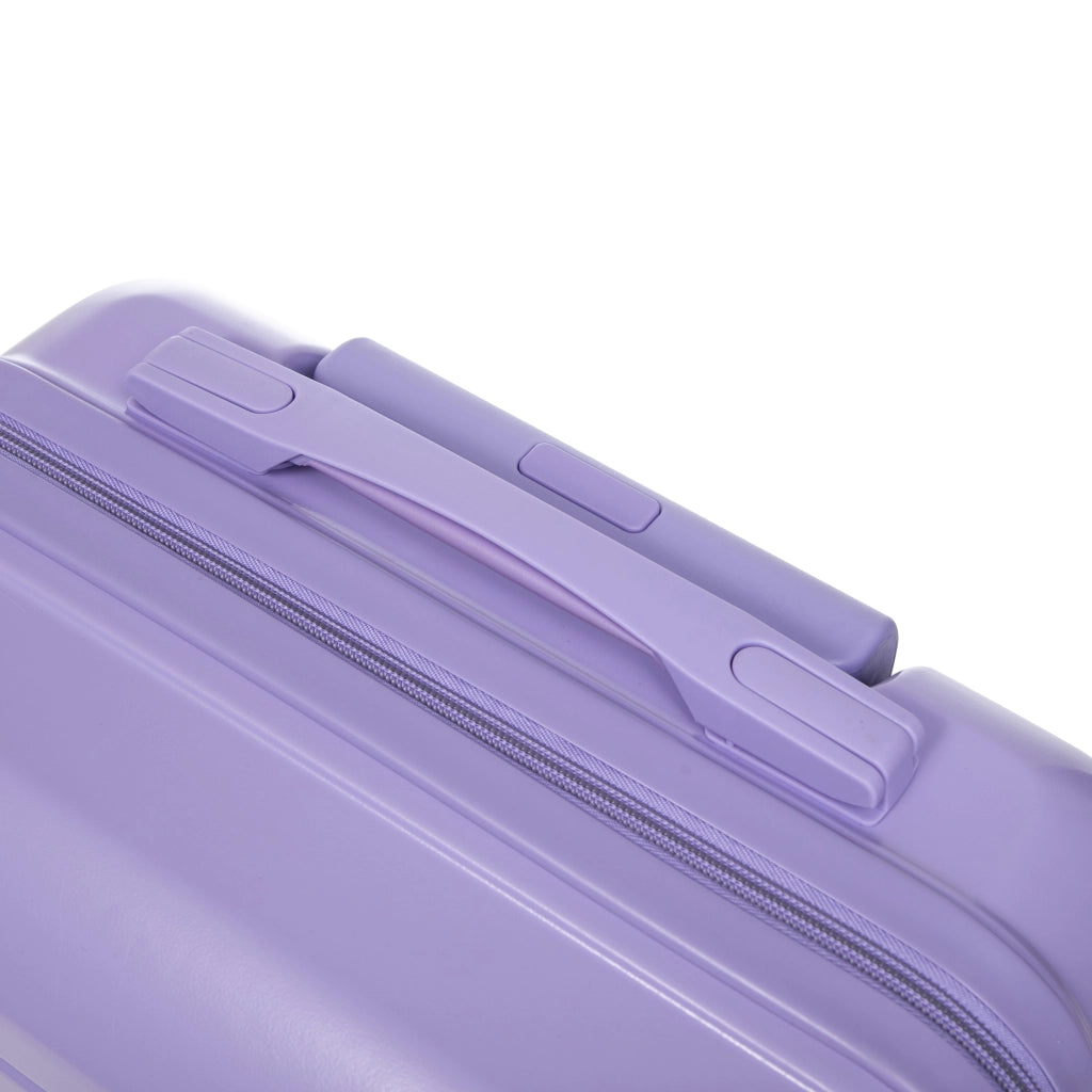 Set di valigie rigide 2 pezzi con chiusura a combinazione e manico telescopico, ruote girevoli, ABS impermeabile blu e viola