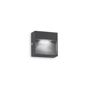 Applique Da Parete Contemporaneo Dedra Alluminio Grigio Led 1,5W 3000K Ip65