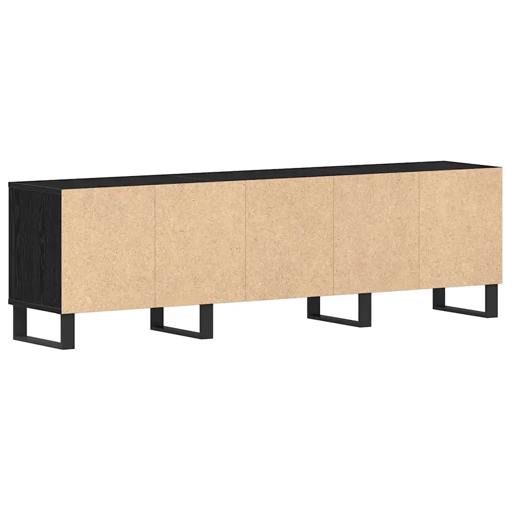 Mobile TV Rovere Nero 150 x 30 x 44,5 cm Legno multistrato 862880