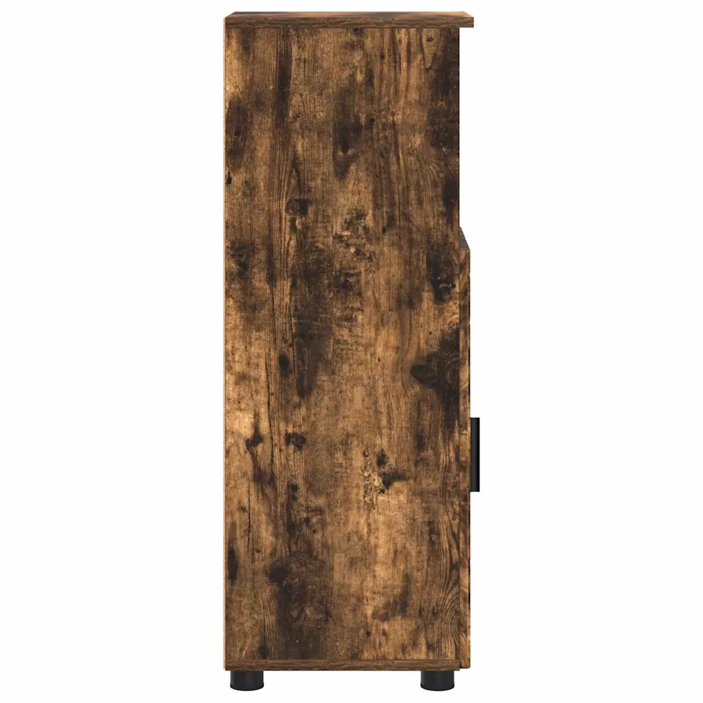 Mobile da Bagno con archiviazione Rovere fumé 30 x 35 x 95 cm