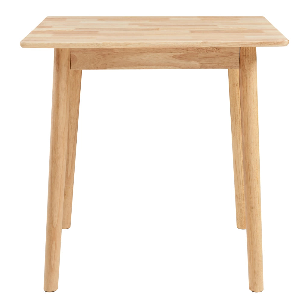 Tavolo da Pranzo Klijori Tavolo da Cucina in Legno di Hevea 75x75 cm color Naturale [en.casa]