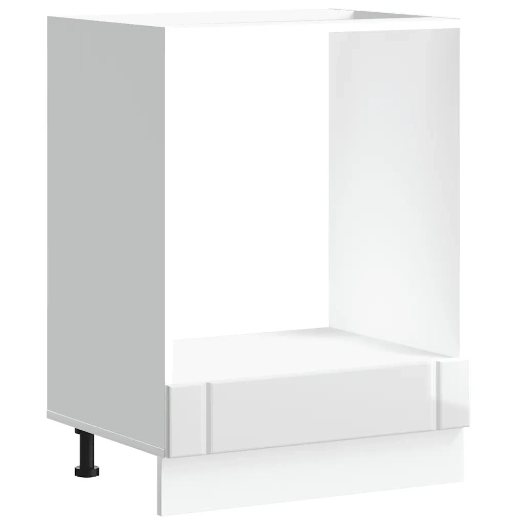 vidaXL Armadio Forno Lucca Bianco Lucido in Legno Multistrato