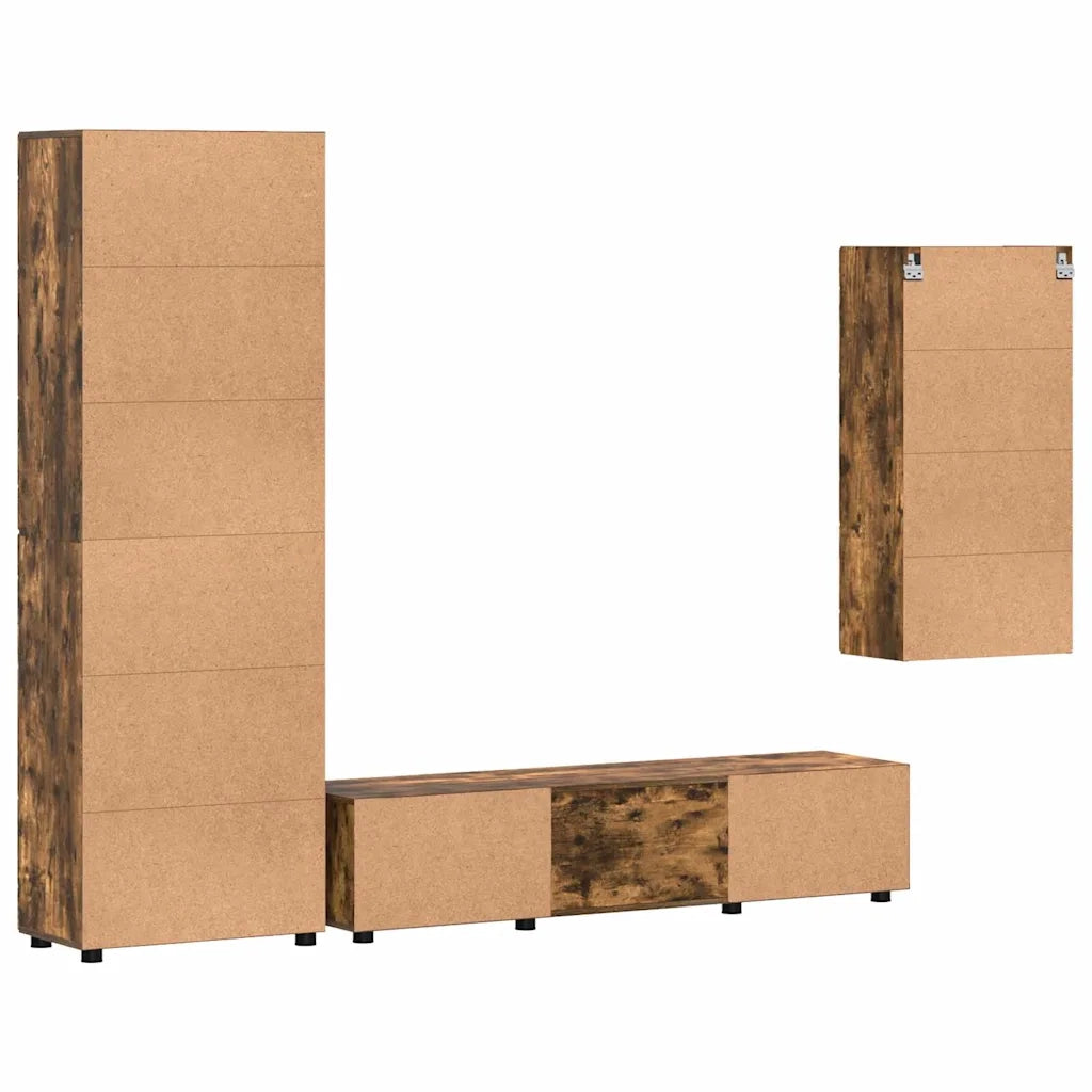 Set mobile TV FLORIN 3 pcs Rovere fumé Legno multistrato 3397969
