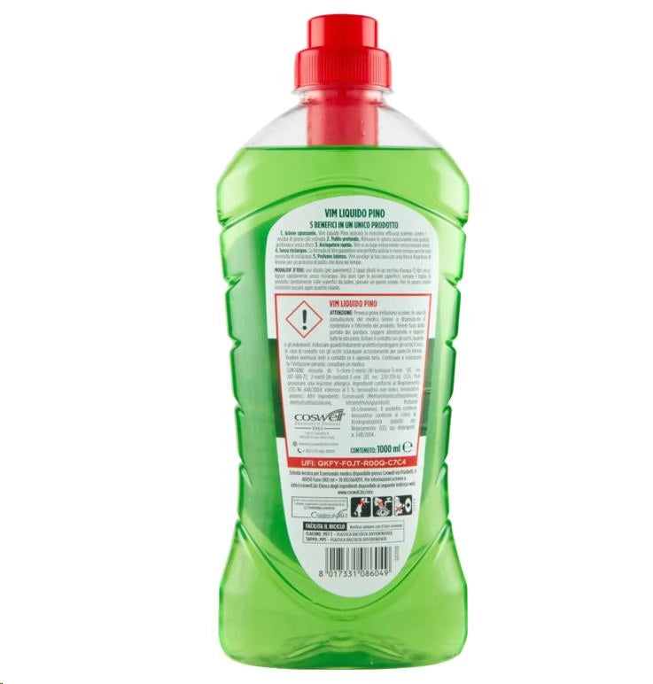 VIM DETERSIVO PER PAVIMENTI FORMATO 1 LT FRAGRANZA AL PINO
