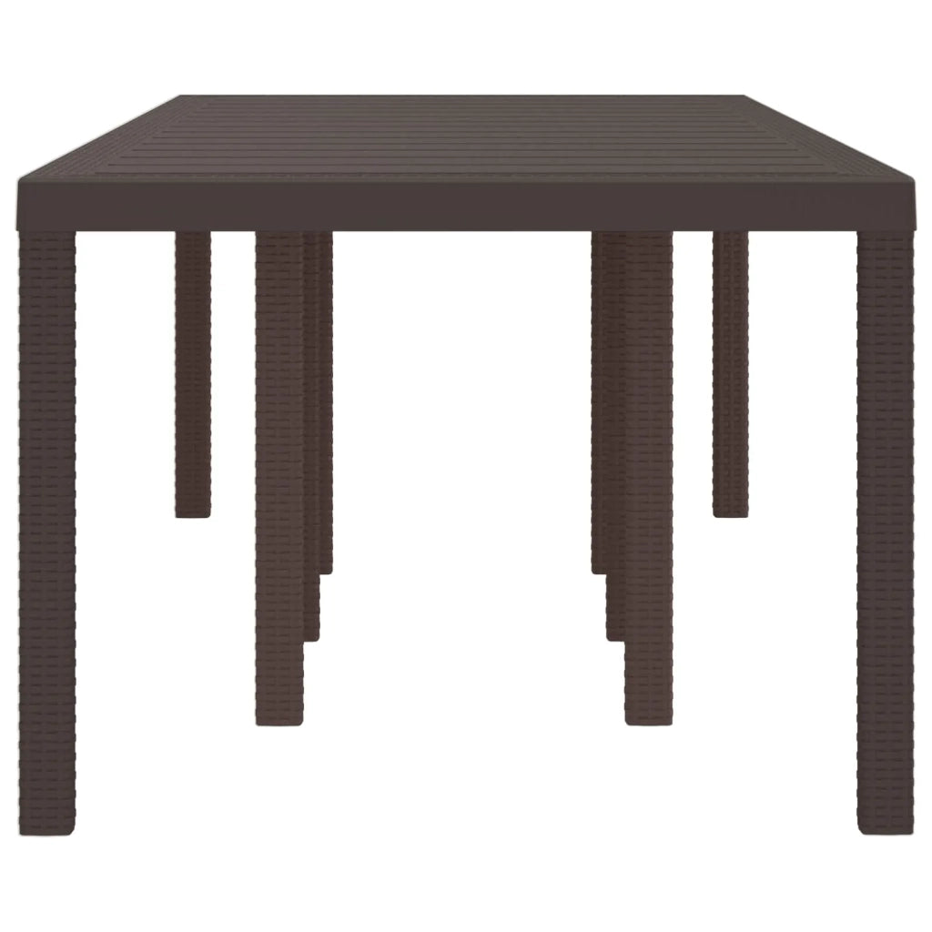 Tavolo da Giardino Marrone 250 x 100 x 73 cm polyrattan