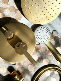 Set Doccia Da Incasso Rea Ontario Brush Gold + Box