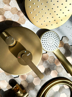 Set Doccia Da Incasso Rea Ontario Brush Gold + Box