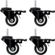 4 x ruote di trasporto con freno M8 - ruote di trasporto industriali 360° - accessori di profilo in alluminio