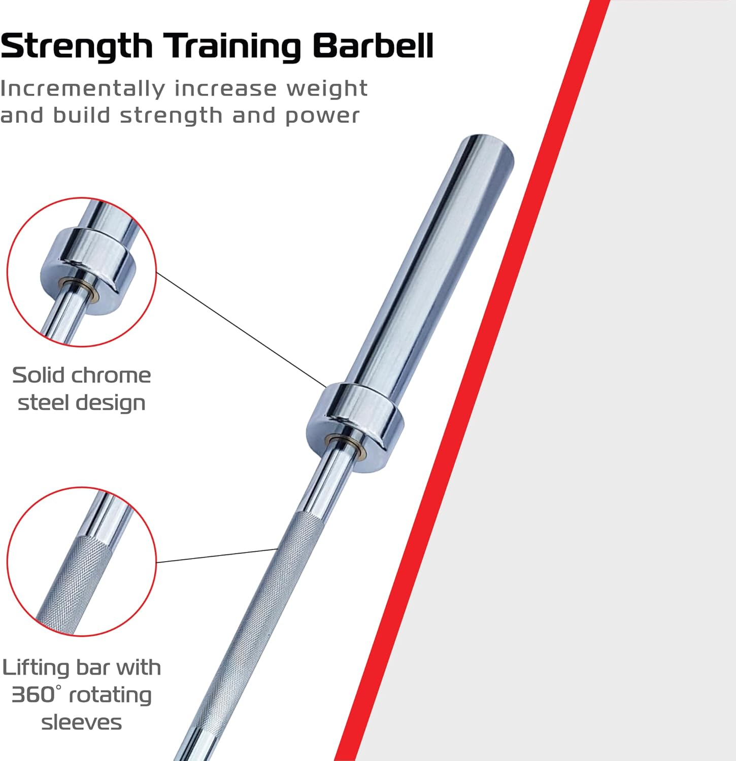 Bilanciere olimpico 152 cm per dischi da 2”