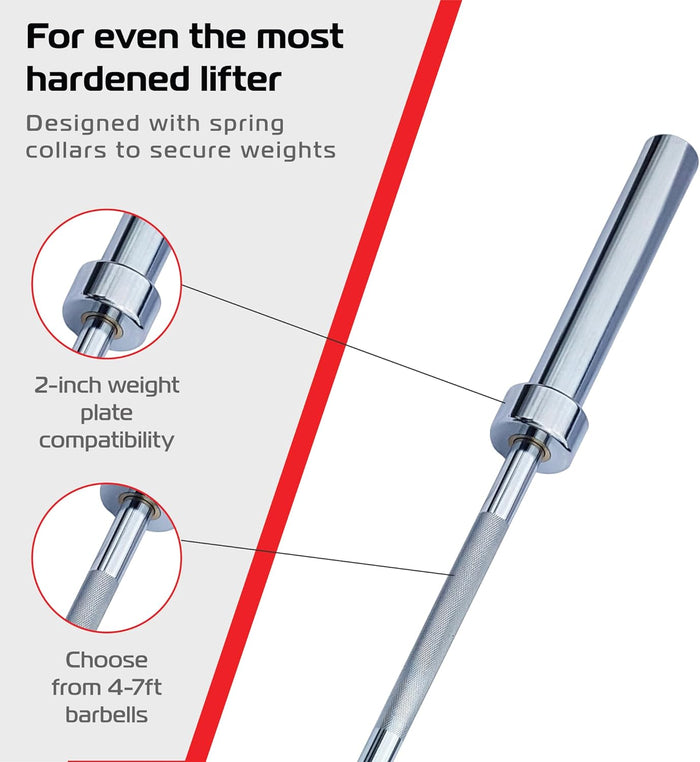 Bilanciere olimpico 122 cm per dischi da 2”