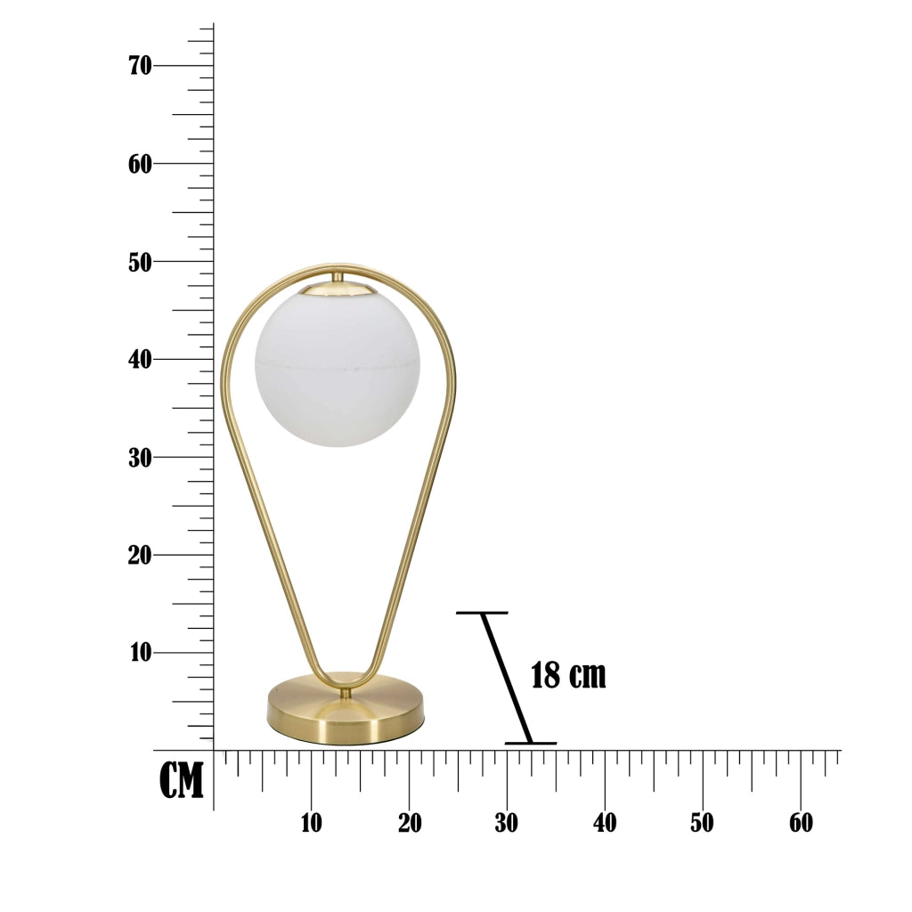 Basomo, Lampada da Tavolo Necessaria 1 Lampadina, Bianco
