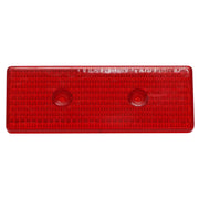 Catadiottro riflettente rosso 43x119mm.