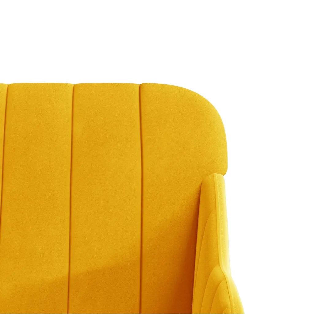 Poltrona Gialla 63x76x80 cm Velluto 351460