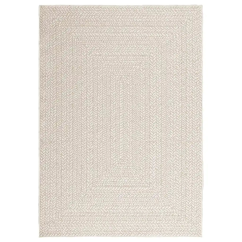 Tappeto ZIZUR Crema 120x170 cm Aspetto Iuta Interni ed Esterni 4010364
