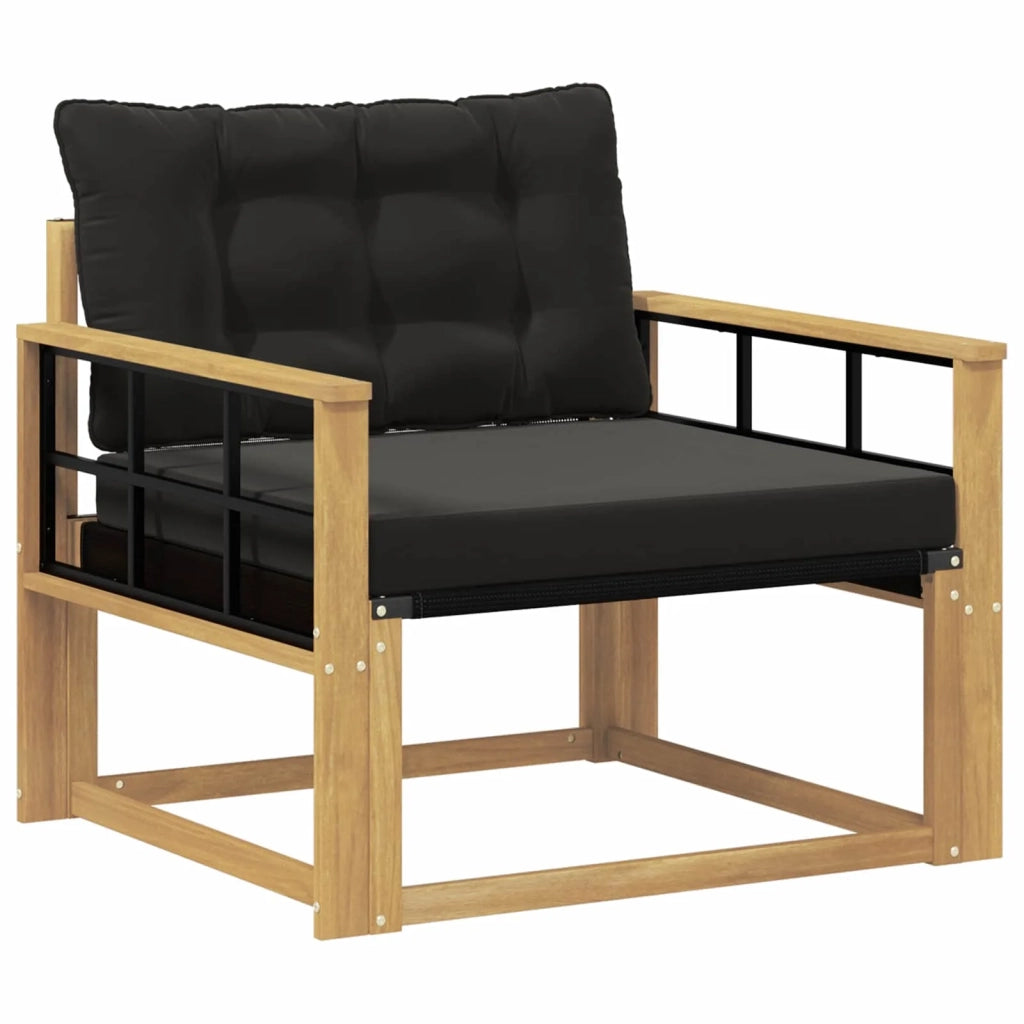 Set di divani da esterno-Sofa da giardino Legno di Acacia Massello e Textilene 532433