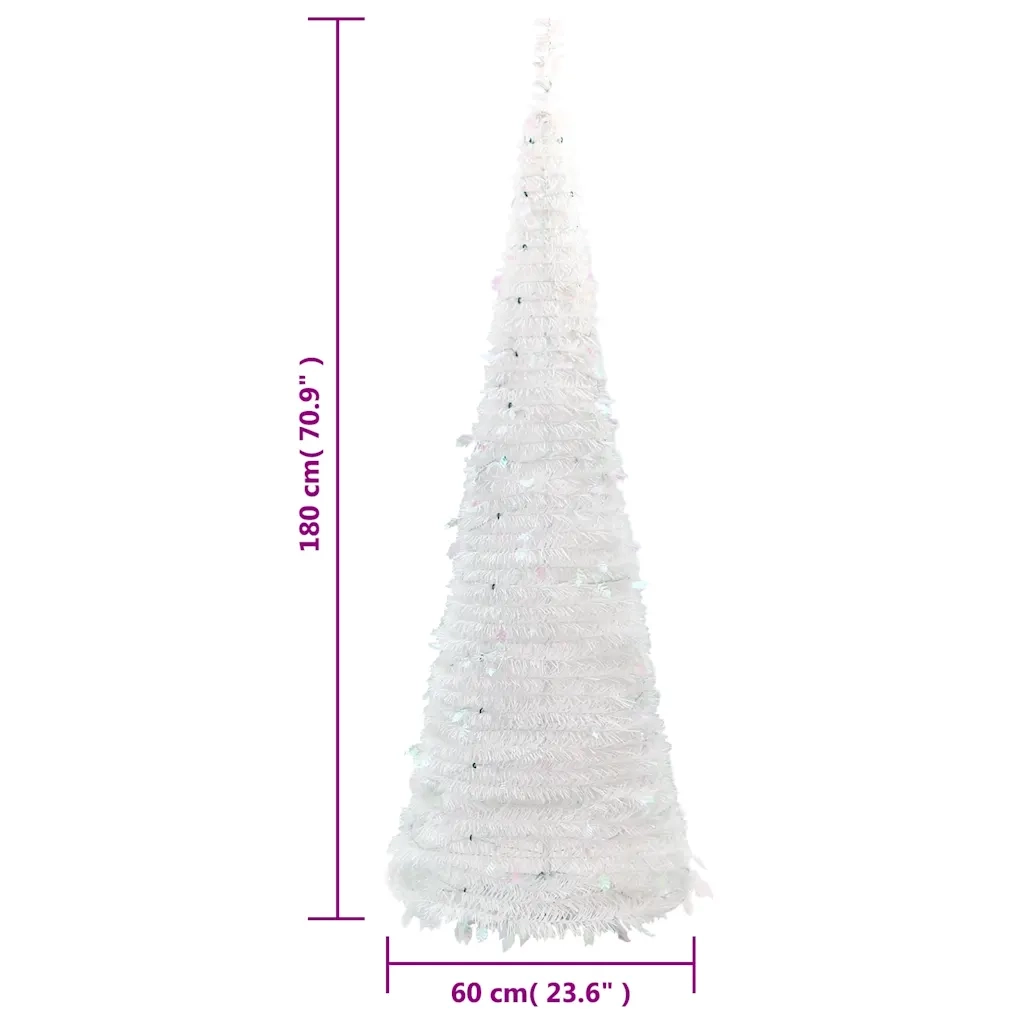 Albero di Natale | Decorazioni natalizie Artificiale Pop-up con 150 LED Bianco 180 cm