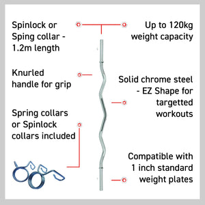 Barra EZ Body Revolution 1.2m Spinlock