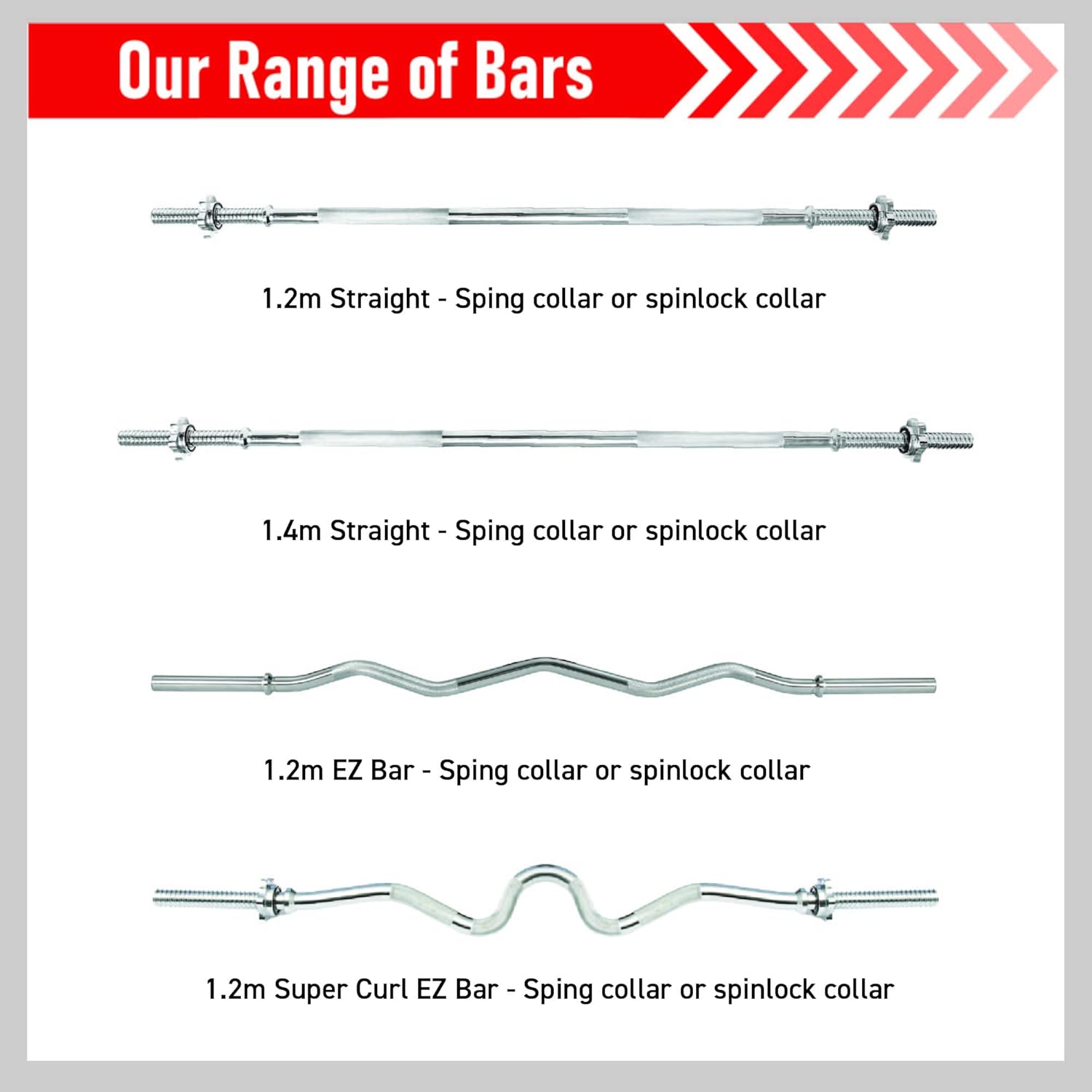 Barra EZ Body Revolution 1.2m Spinlock
