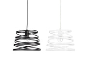 Lampadario a sospensione moderno in metallo traforato – nero o bianco – attacco E27 Colore: Nero