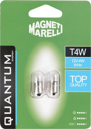 Magneti Marelli T4W coppia lampadine auto 12V 4W attacco BA9s