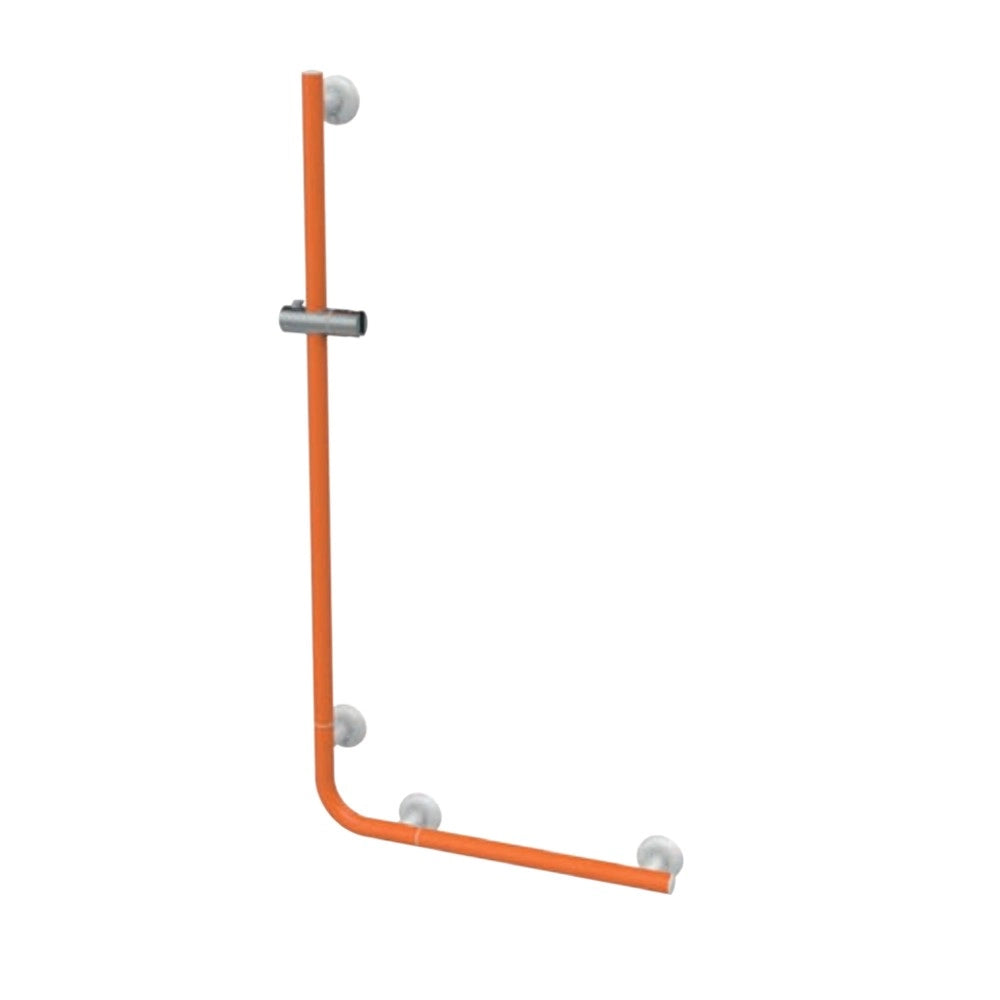 Saliscendi angolare con maniglia 120x60 arancio senza doccino e flessibile