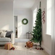 Albero di Natale Artificiale Metà con Supporto Verde 240 cm PVC 328416