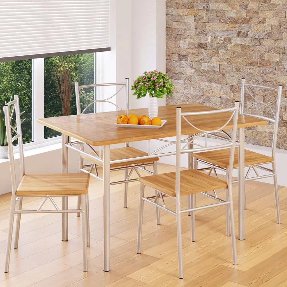 ® Gruppo di Sedute Paul Set 5 Pezzi Tavolo da Pranzo con 4 Sedie Set di Mobili per Sala Cucina Soggiorno Salotto Set da Pranzo Tavoli Sedia
