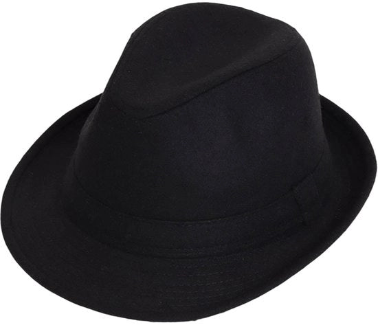 Fedora con Bordini Larghi - Elegante e Classica - Ademabile - Retro con Bordo Spesso - Forma Fissa - Pieghevole