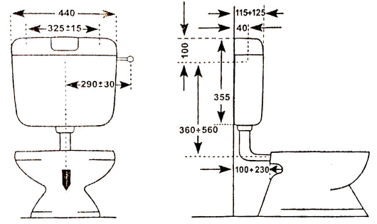 CASSETTA WC A ZAINO 6-7L COMPLETA