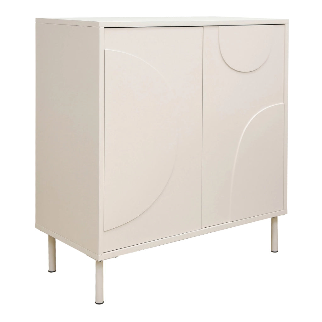 Credenza Holea Comò a 2 Ante 75 x 70 x 34 cm - Beige [en.casa]