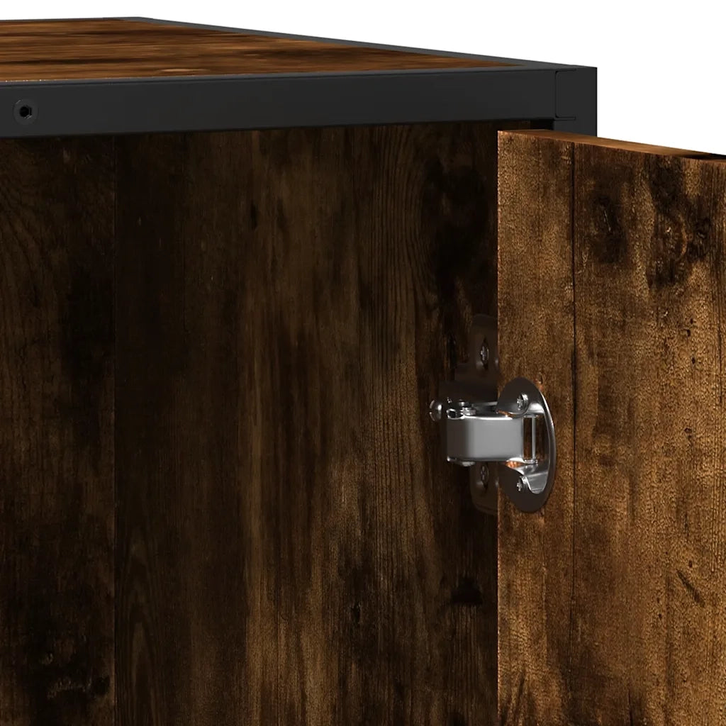 Credenza Rovere Fumo 62x35x76 cm in Legno Multistrato 848996