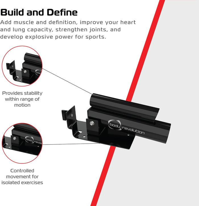 T-Bar Landmine 150 kg – acciaio, bilancieri 25/50 mm